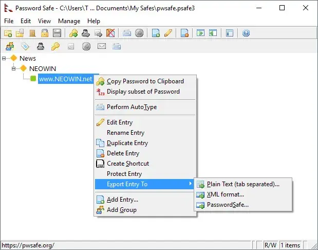 Password Safe(开源免费密码管理软件)