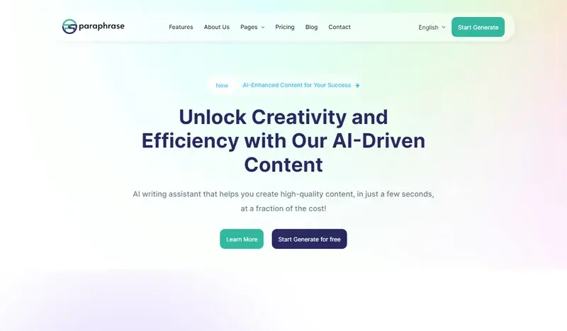 Bootstrap响应式AI写作助手官网源码