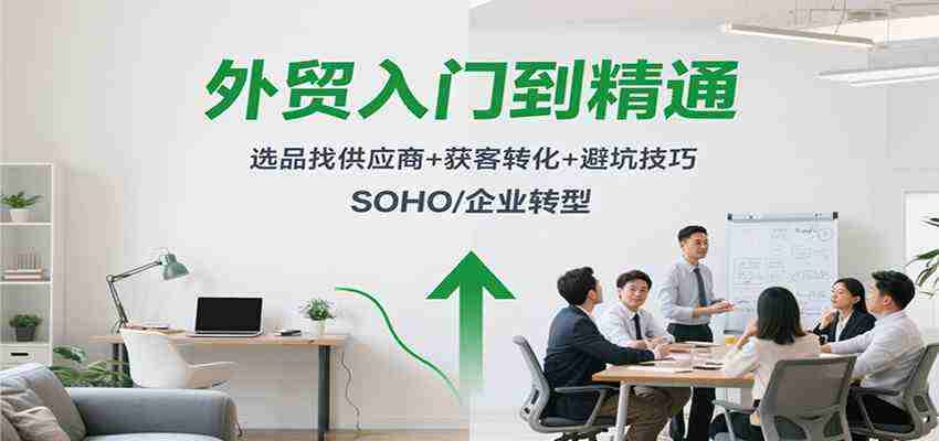 外贸入门到精通，选品找供应商+获客转化+避坑技巧，SOHO/企业转型