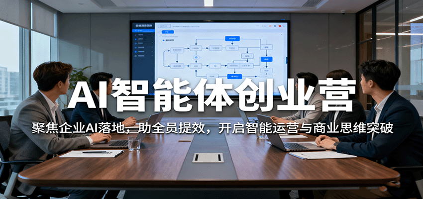 AI智能体创业营：聚焦企业AI落地，助全员提效，开启智能运营与商业思维突破