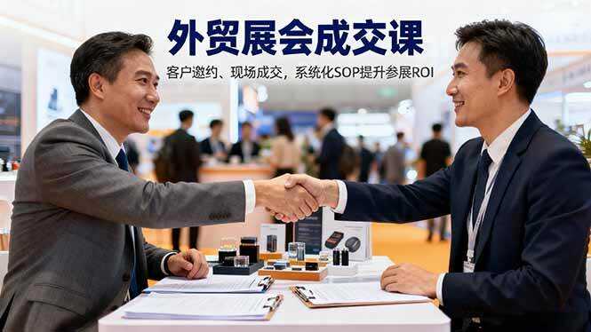 （16356期）外贸展会成交课，含目标制定、客户邀约、现场成交，系统化SOP提升参展ROI