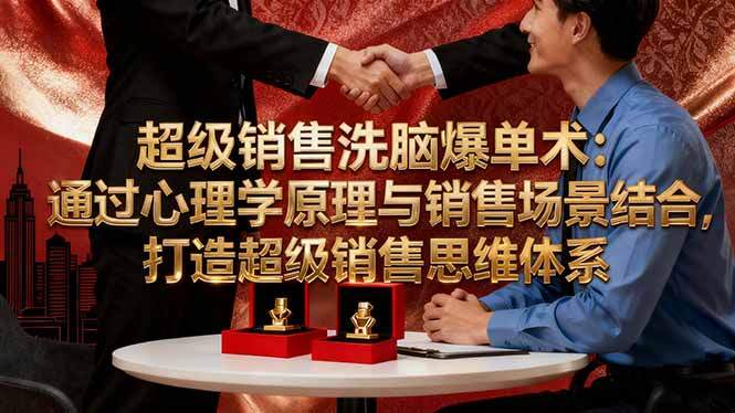 超级销售洗脑爆单术：通过心理学原理与销售场景结合,打造超级销售思维体系