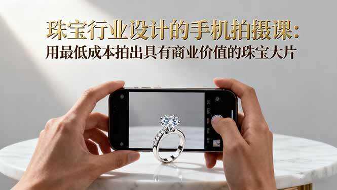 （16385期）珠宝行业设计的手机拍摄课：用最低成本拍出具有商业价值的珠宝大片！