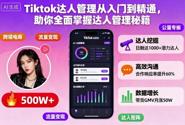 Tiktok达人管理从入门到精通，助你全面掌握达人管理秘籍