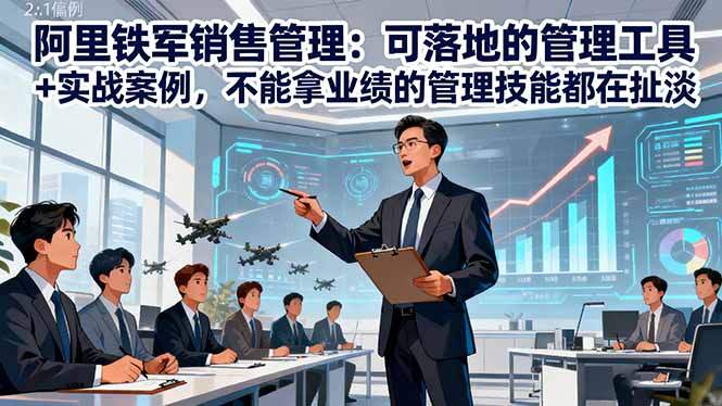 阿里铁军销售管理：可落地的管理工具+实战案例，不能拿业绩的管理都在扯淡