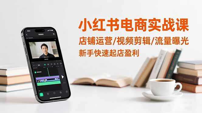 （16536期）小红书电商实战课：店铺运营/视频剪辑/流量曝光，新手快速起店盈利