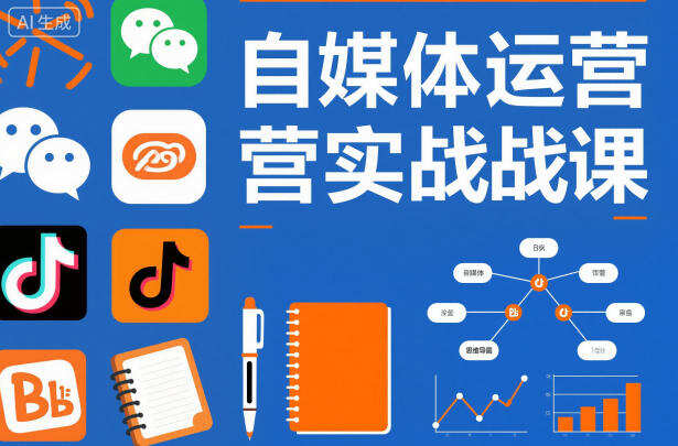 自媒体运营实战课，掌握一套系统的自媒体运营底层方法论，成为优秀的内容创作者