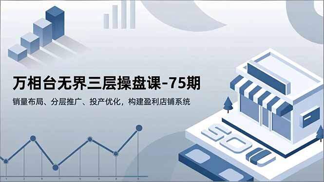 万相台无界三层操盘课-75期，销量布局、分层推广、投产优化，构建盈利店铺系统