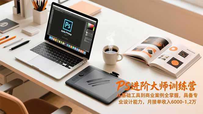 （16868期）PS进阶大师训练营，从基础工具到商业案例全掌握，具备专业设计能力，月接单收入6000-1.2万