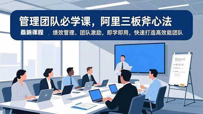 （16929期）管理团队必学课，阿里三板斧心法、绩效管理、团队激励，即学即用，快速打造高效能团队