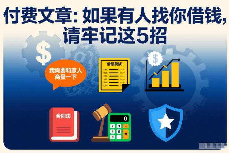 付费文章：如果有人找你借钱，请牢记这5招