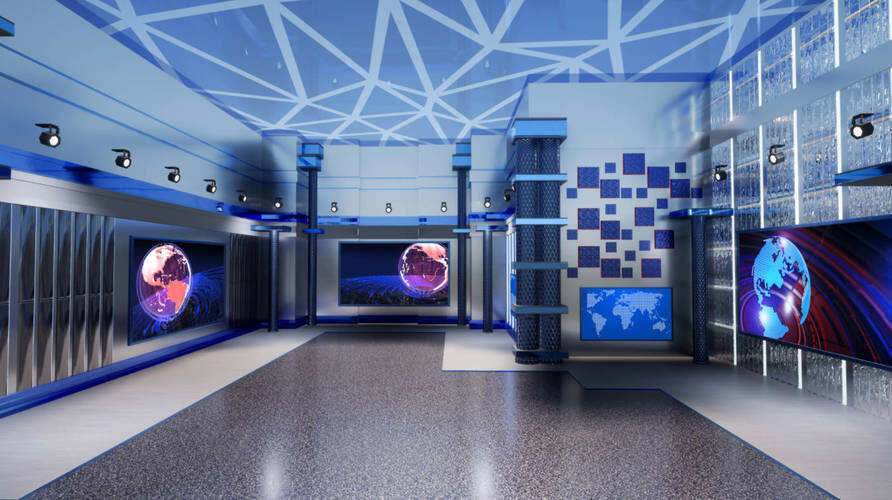 虚拟演播厅绿幕背景素材