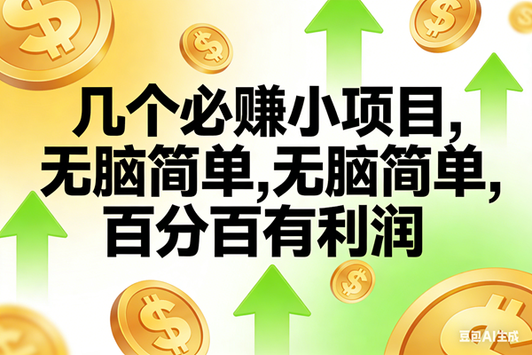 （16988期）10个必赚小项目，无脑简单，百分百有利润，副业首选，日入200+