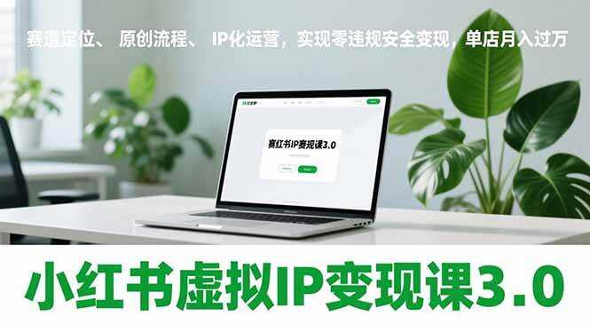 （17029期）小红书虚拟IP变现课3.0，赛道定位、原创流程、IP化运营，实现零违规安全变现，单店月入过万