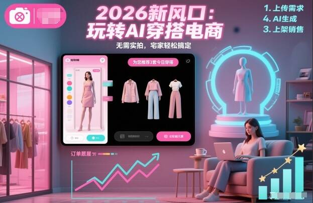 2026新风口：玩转AI穿搭电商，无需实拍，宅家轻松搞定