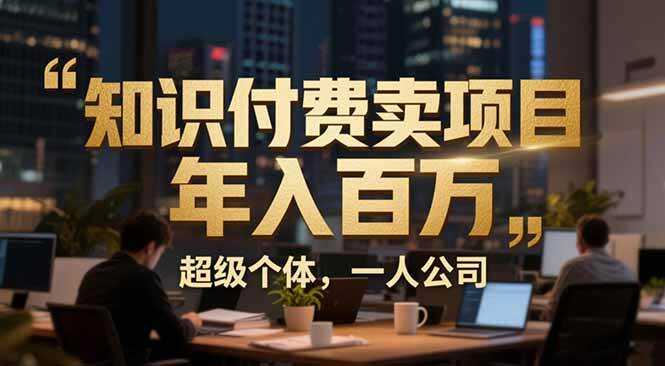 （17134期）从0到年入百万：超级个体实战心得公开，个人IP×精准引流×成交系统全拆解