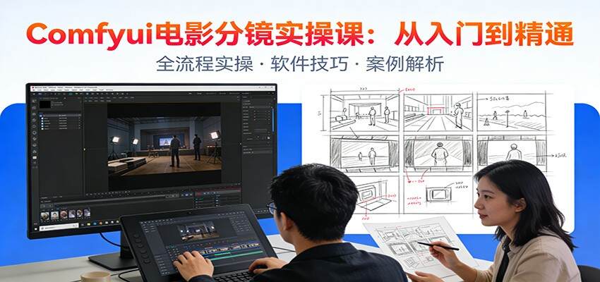 ComfyUI电影分镜实操课：分镜一致性，全流程AI视频制作，零基础也能做专业分镜