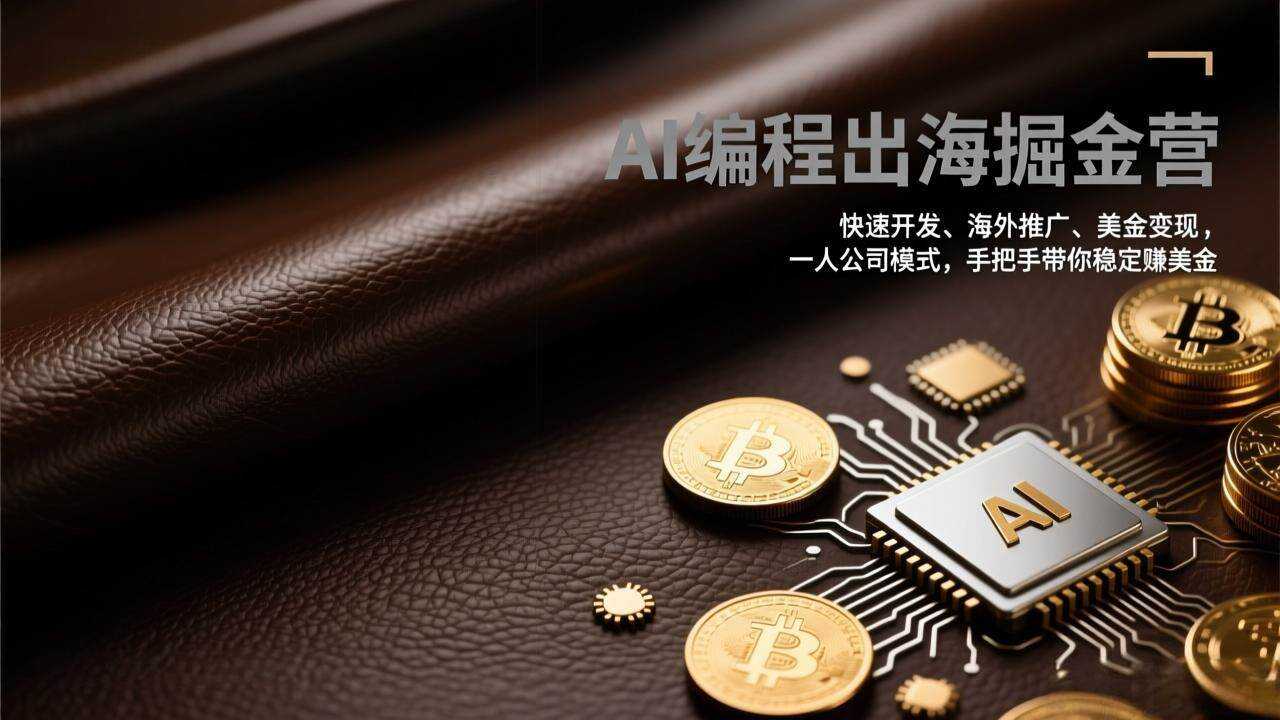 （17308期）AI编程出海掘金营：快速开发、海外推广、美金变现，一人公司模式，手把手带你稳定赚美金